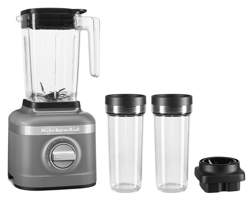 K150 3 Speed Ice Crushing Blender with 2 Personal Blender Jars - Matte Charcoal Grey | KitchenAid US
