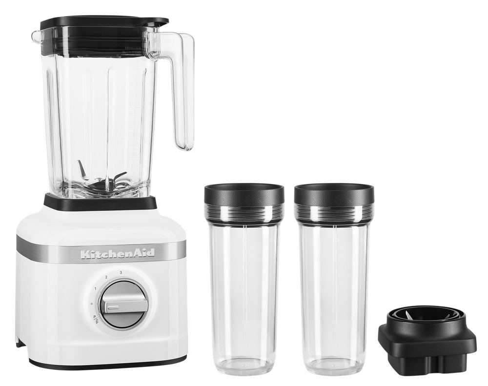 K150 3 Speed Ice Crushing Blender with 2 Personal Blender Jars - White | KitchenAid US