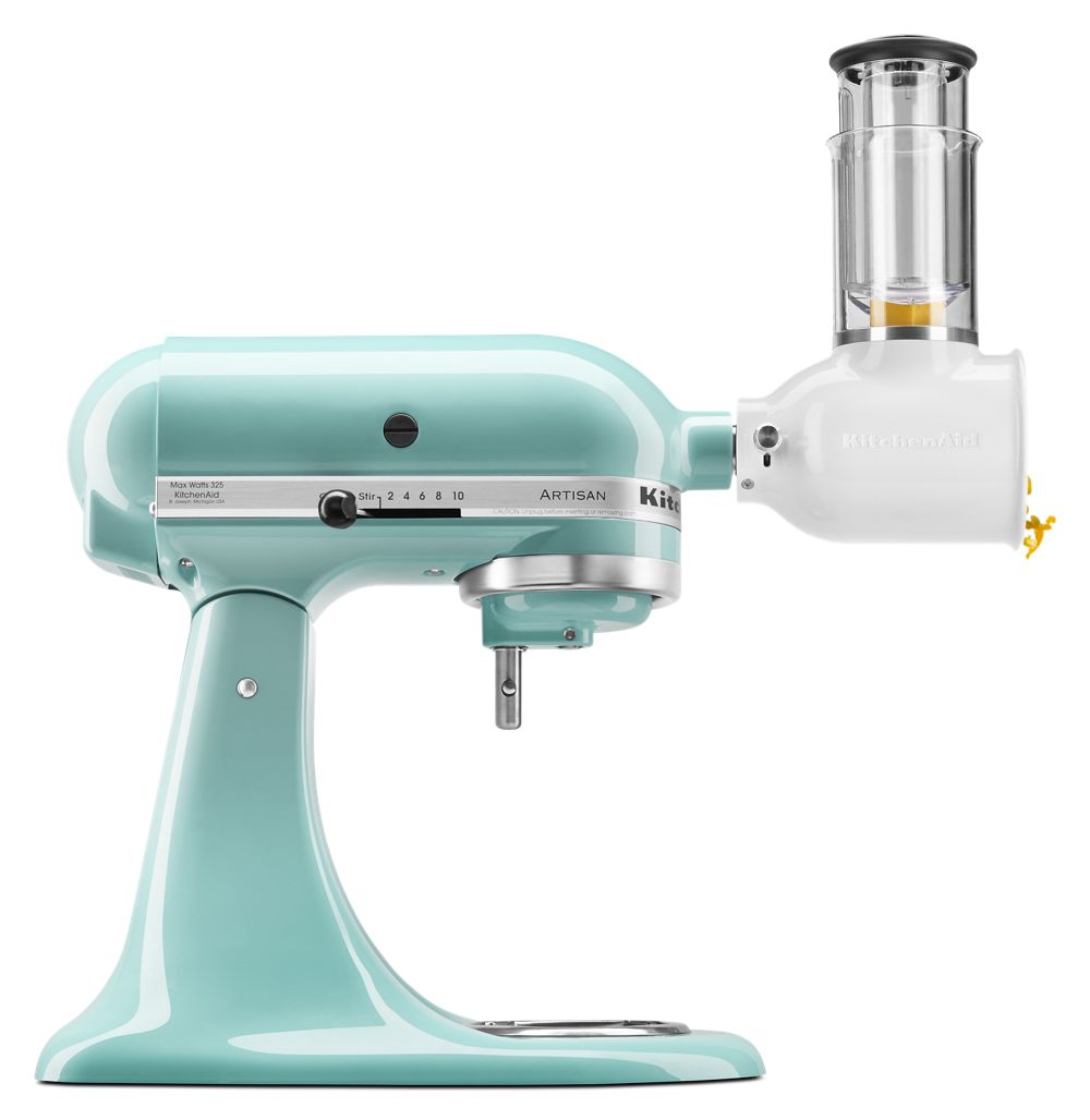 Value Bundle Artisan® Series 5 Quart Tilt-Head Stand Mixer with Fresh Prep Slicer/Shredder Attachment - Aqua Sky | KitchenAid US