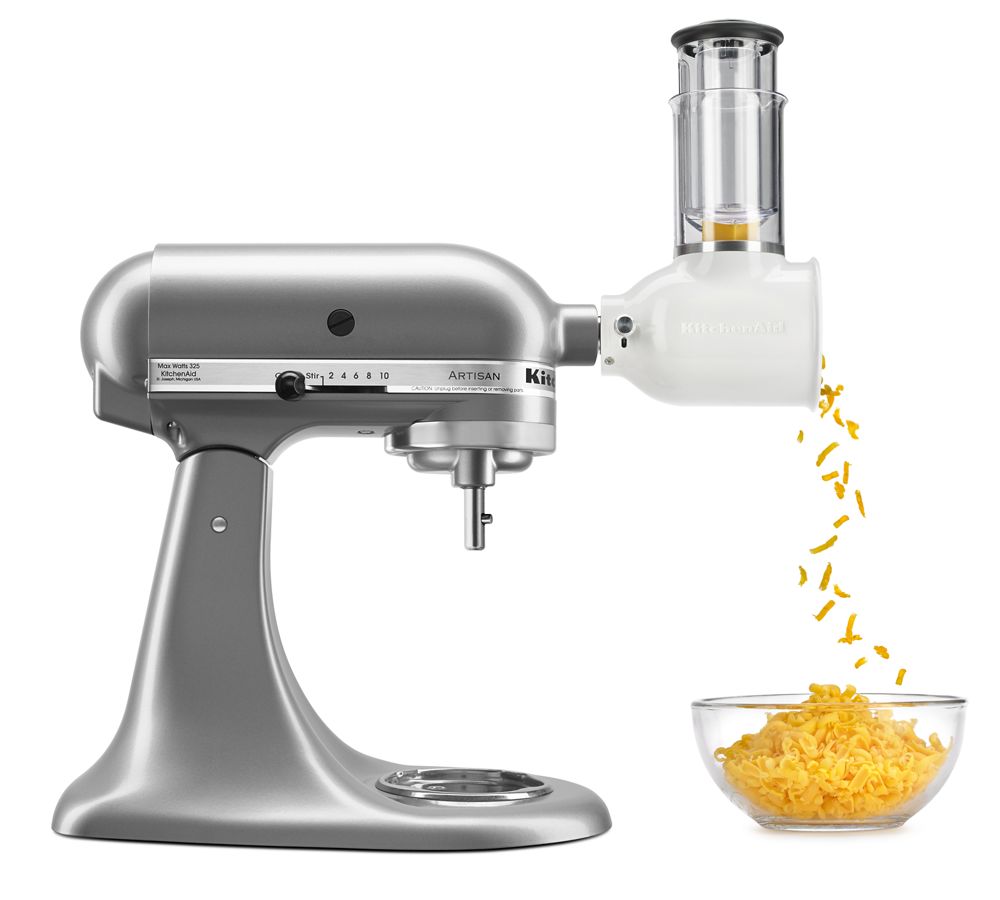 Value Bundle Artisan® Series 5 Quart Tilt-Head Stand Mixer with Fresh Prep Slicer/Shredder Attachment - Contour Silver | KitchenAid US