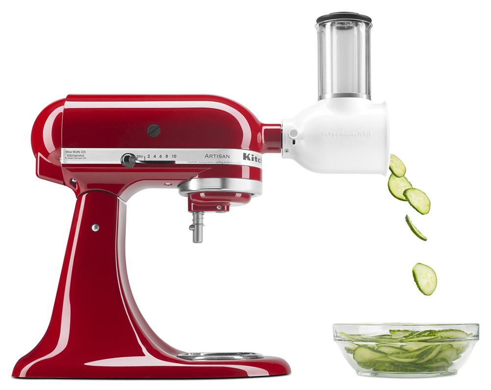 Value Bundle Artisan® Series 5 Quart Tilt-Head Stand Mixer with Fresh Prep Slicer/Shredder Attachment - Empire Red | KitchenAid US