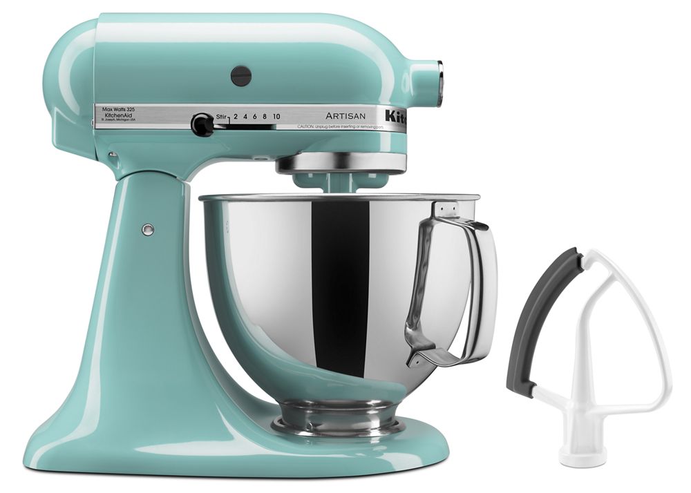 Value Bundle Artisan® Series 5 Quart Tilt-Head Stand Mixer with Flex Edge Beater - Aqua Sky | KitchenAid US