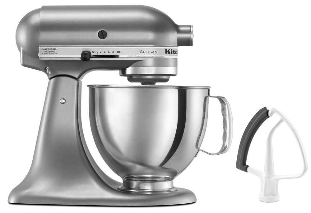 Value Bundle Artisan® Series 5 Quart Tilt-Head Stand Mixer with Flex Edge Beater - Contour Silver | KitchenAid US