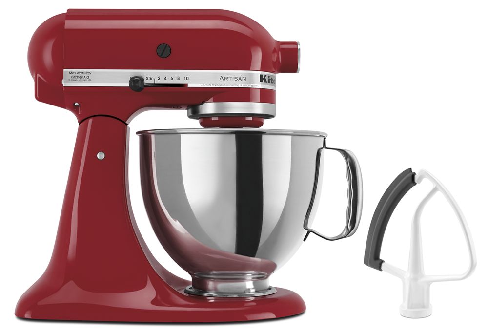 Value Bundle Artisan® Series 5 Quart Tilt-Head Stand Mixer with Flex Edge Beater - Empire Red | KitchenAid US