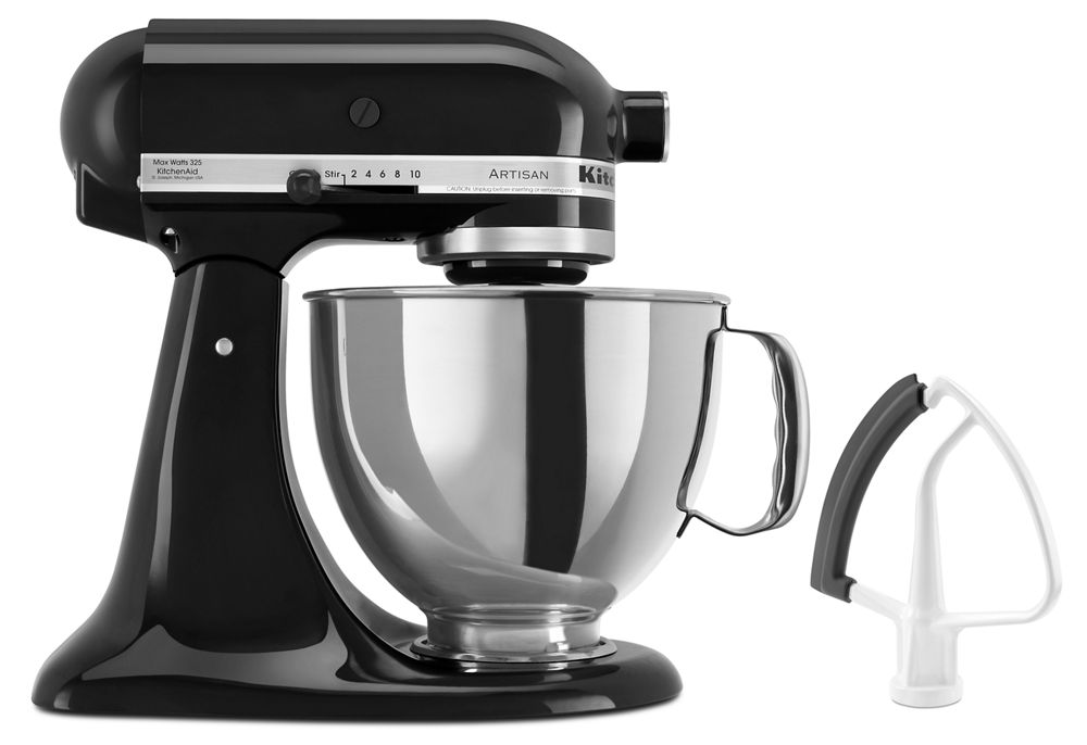 Value Bundle Artisan® Series 5 Quart Tilt-Head Stand Mixer with Flex Edge Beater - Onyx Black | KitchenAid US