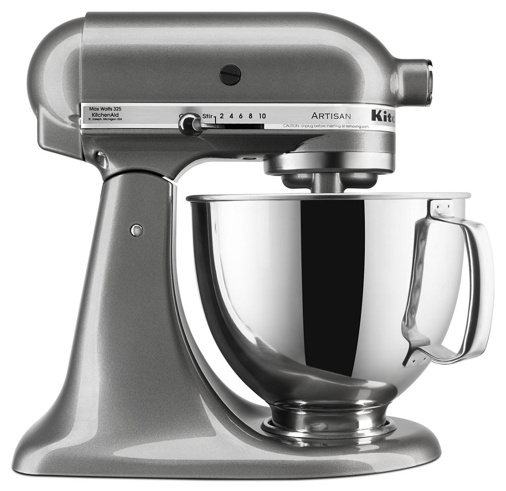 Artisan® Series 5 Quart Tilt-Head Stand Mixer - Medallion Silver | KitchenAid US