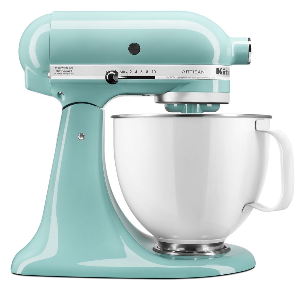 Artisan® Series Tilt-Head Stand Mixer with 5 QuartWhite Colorfast Finish Stainless Steel Bowl - Aqua Sky | KitchenAid US