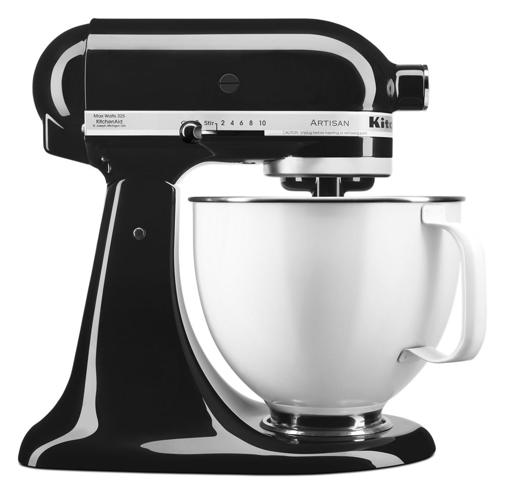 Artisan® Series Tilt-Head Stand Mixer with 5 QuartWhite Colorfast Finish Stainless Steel Bowl - Onyx Black | KitchenAid US