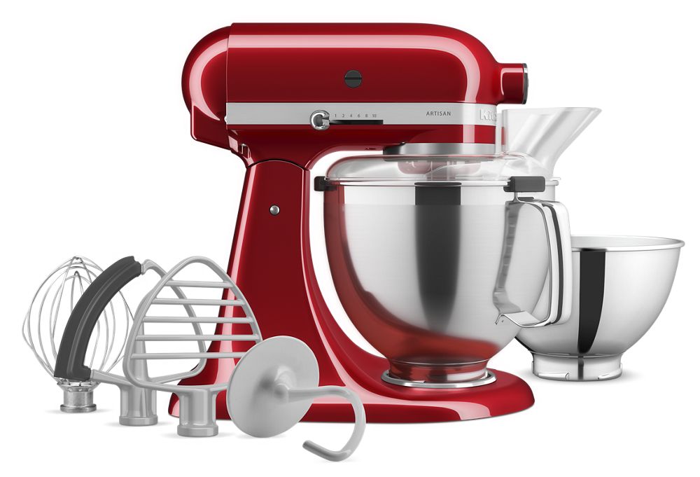 Artisan® Series 5 Quart Tilt-Head Stand Mixer with Premium Accessory Pack - Candy Apple Red | KitchenAid US