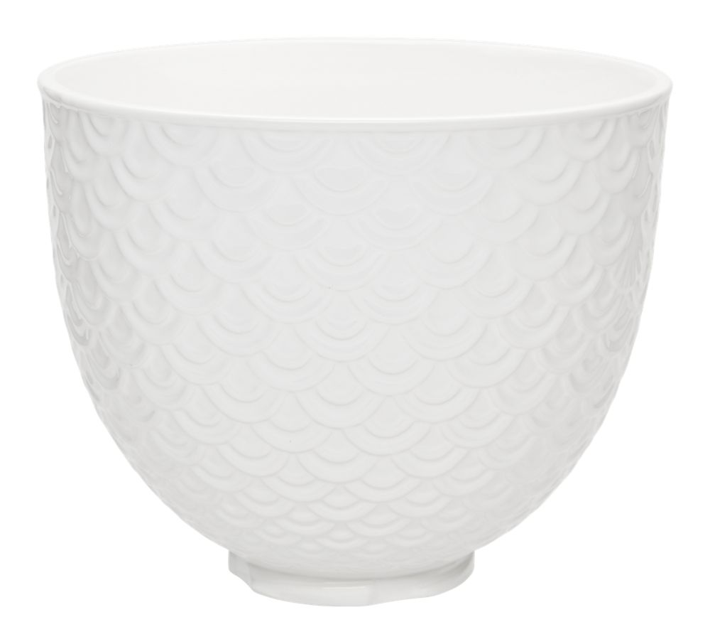 5 Quart White Mermaid Lace Ceramic Bowl | KitchenAid US