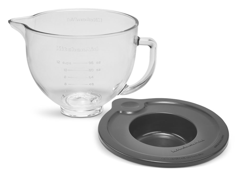 5 Quart Tilt-Head Glass Bowl with Measurement Markings & Lid | KitchenAid US