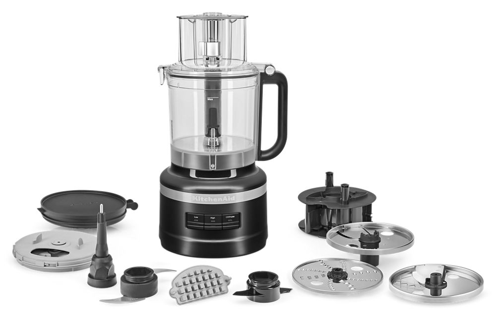 13-Cup Food Processor with French Fry Disc and Dicing Kit - Black Matte | KitchenAid US