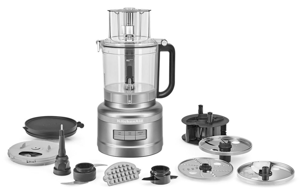 13-Cup Food Processor with French Fry Disc and Dicing Kit - Contour Silver | KitchenAid US