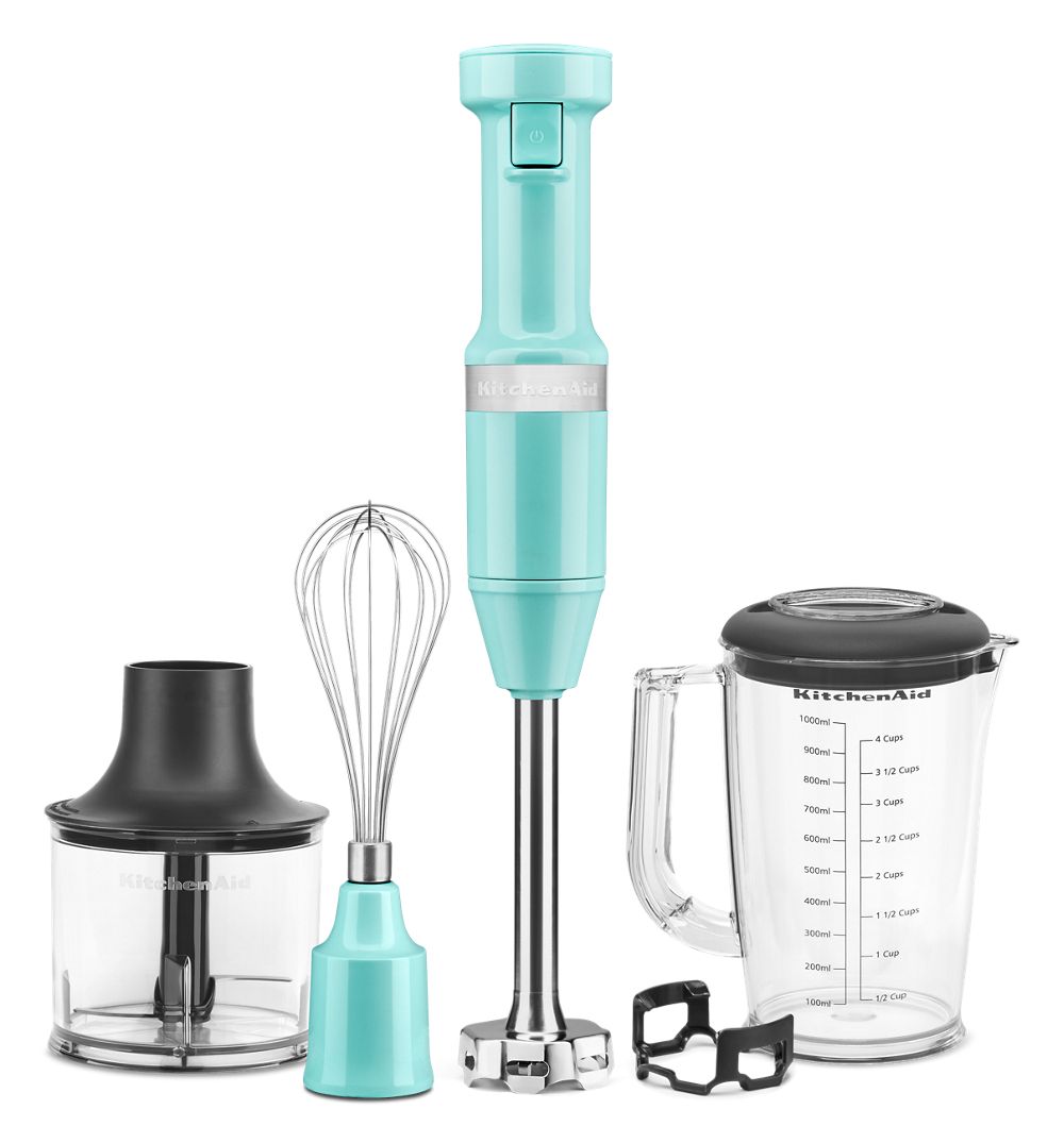 Variable Speed Corded Hand Blender with Accessories - Aqua Sky | KitchenAid US