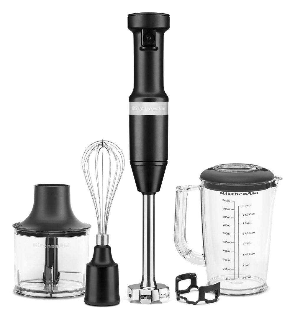 Variable Speed Corded Hand Blender with Accessories - Black Matte | KitchenAid US